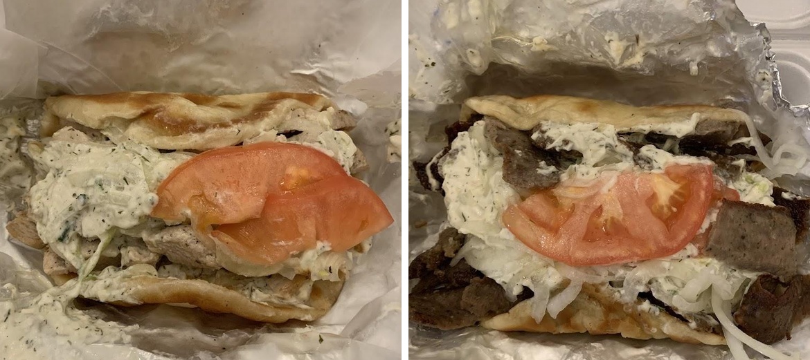Gyros and Wraps Menu